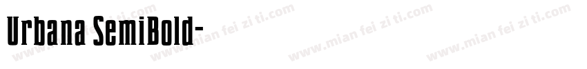 Urbana SemiBold字体转换